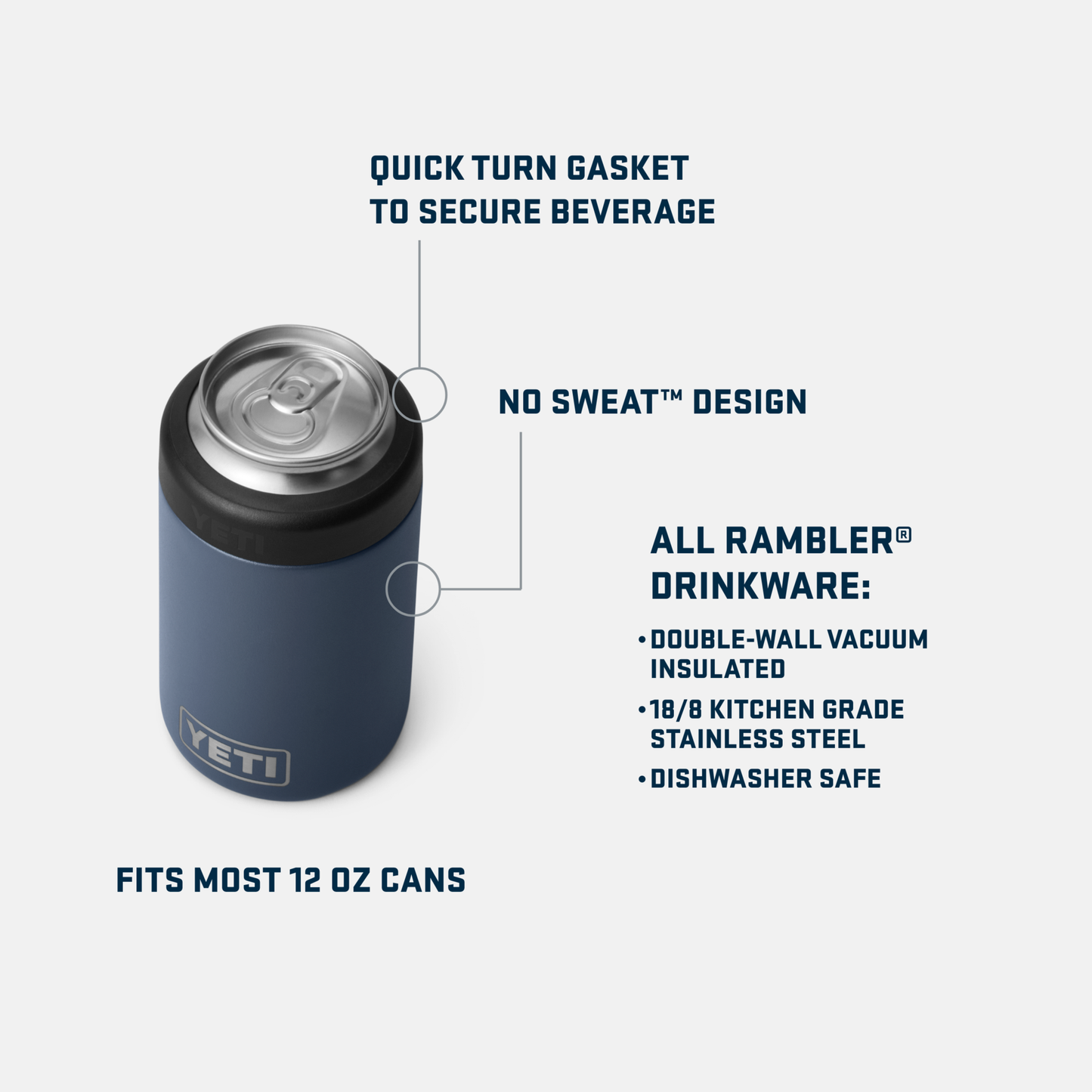 YETI Rambler® 330 ML Colster® Can Insulator Navy